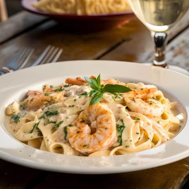 Shrimp Alfredo.